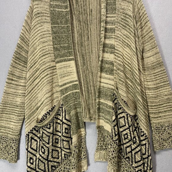 Akira Chicago Sweater Cardigan Womens Large Waterfall Boho Southwestern Soft - Picture 3 of 14